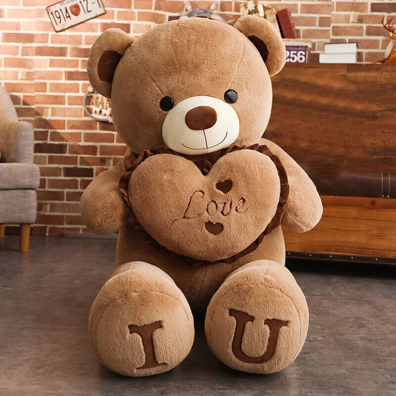 HABO 80/100Cm Großer Plüsch Teddybär Kuscheltier Stofftier Bär süß Weihnachten