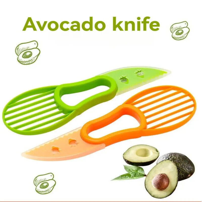 HABO 3-in-1 Avocado Slicer Cutter und Zellstoff Separator für Obst und Gemüse