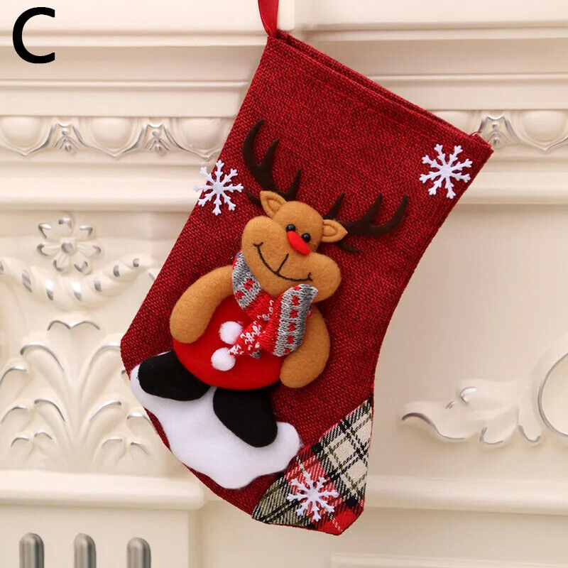 HABO Weihnachts Strümpfe Socken Santa Schneemann Weihnachten Christbaum Dekor 