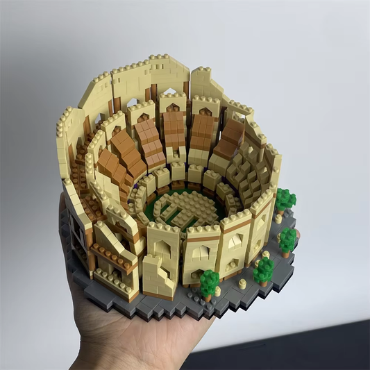 HABO Bausteine Sehenswürdigkeiten Realistisch Kolosseum Eiffel Turm Louvre Pisa