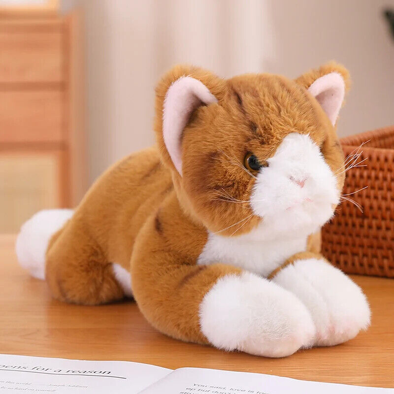 Realistische Plüsch Katze Kissen – Niedliches Haustier für Dekoration und Spiel