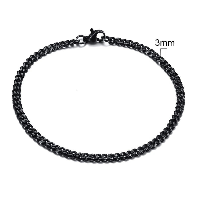 HABO 3–11 Mm Gold / Silber Armband Herren Casual Dick Kette Edelstahl Geschenk