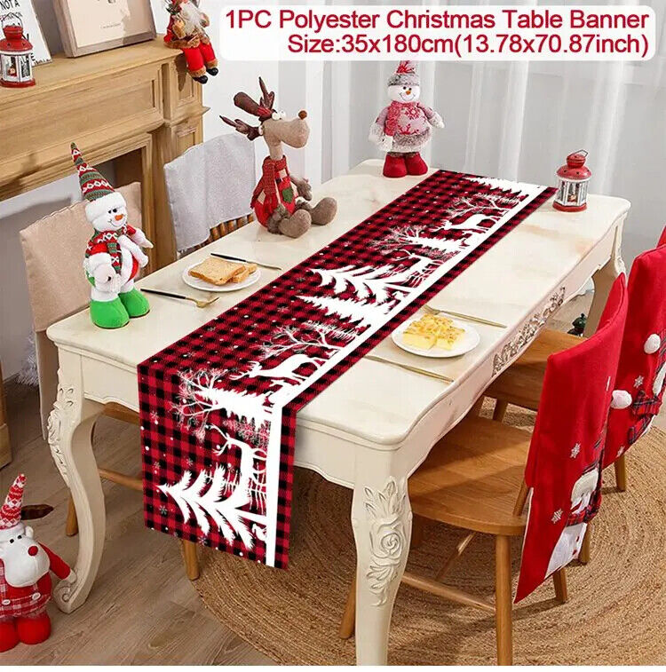 Tischdecke Weihnachten Tisch Läufer Dekoration Christmas Tischbezug Tischdeko