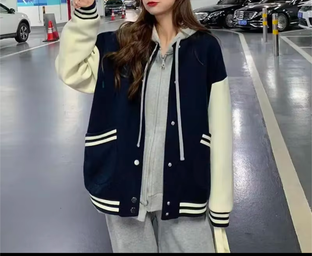 Vintage American Style Jacke Baseball Highschool Jacke Übergangszeit korean vers