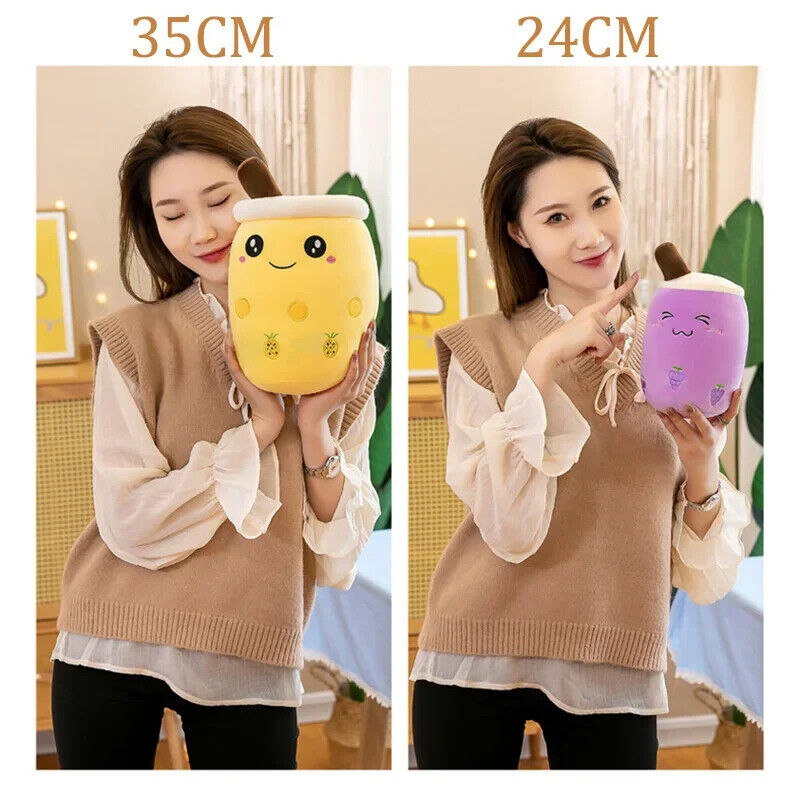 Bubble Tea Plüschtier Kuscheltier Boba Stofftier Niedlich weich Kinder Geschenk