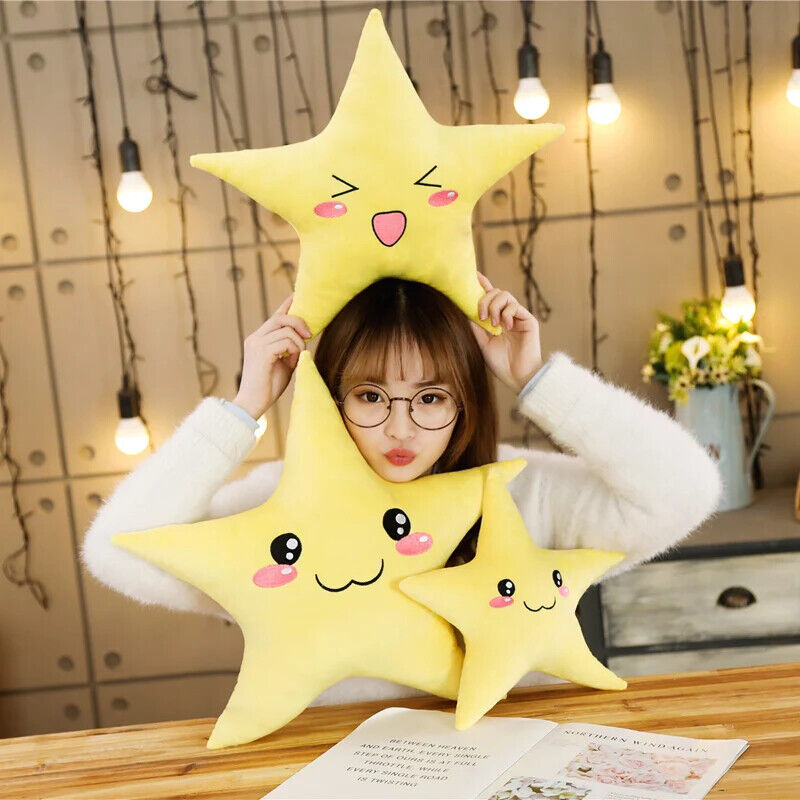 Kawaii Sky Serie – Weiches Stern-Kissen im Pentagramm-Design