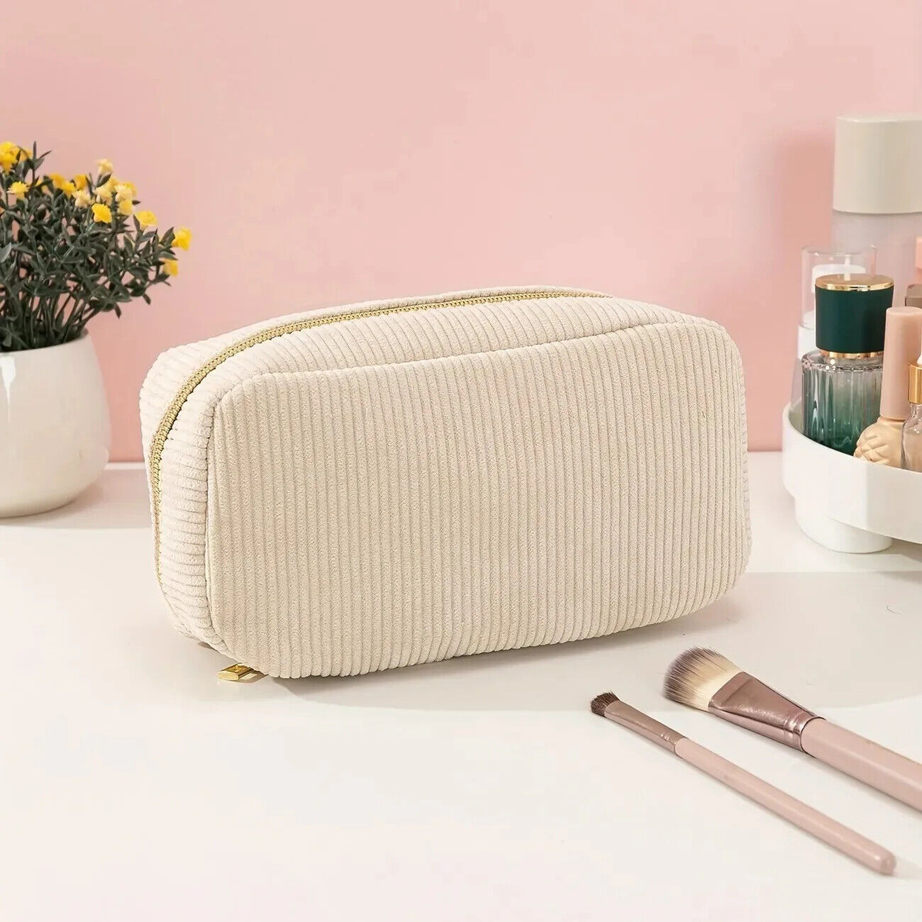 HABO Cord Kosmetik Beutel Make Up Waschtasche Kultur Tasche Geldbörse Frauen