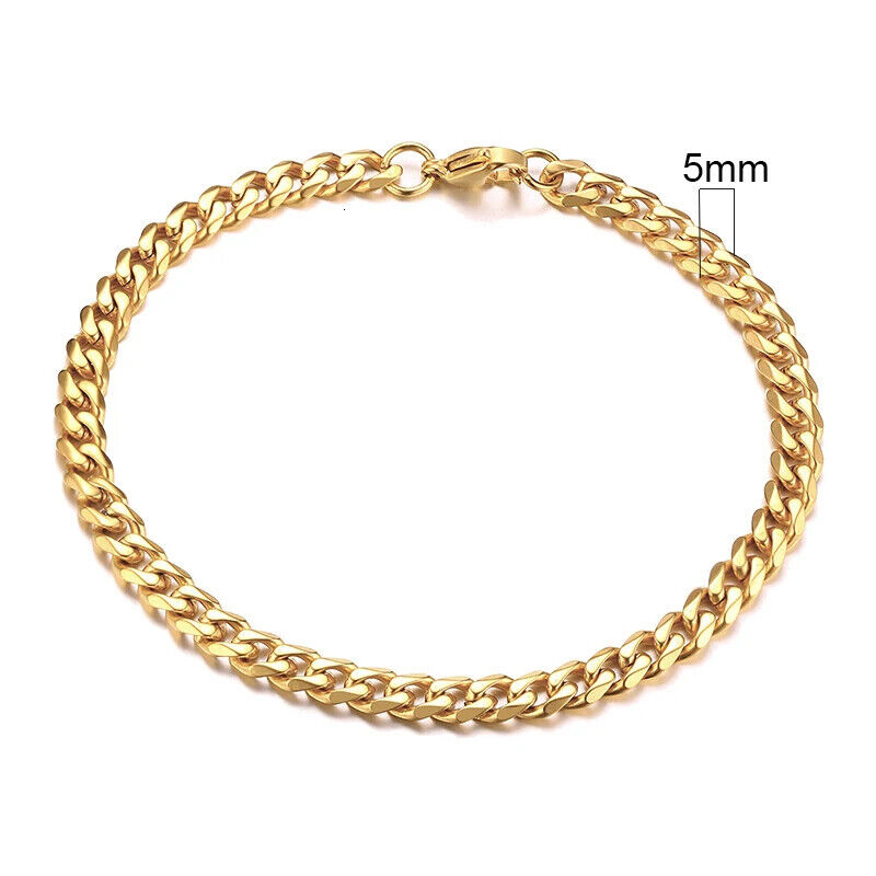 HABO 3–11 Mm Gold / Silber Armband Herren Casual Dick Kette Edelstahl Geschenk