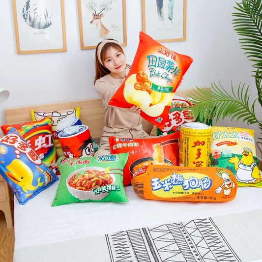 Nudeln Plüsch Kissen Süßigkeiten Hot dogs Chips Geschenke Plüsch Spielzeug
