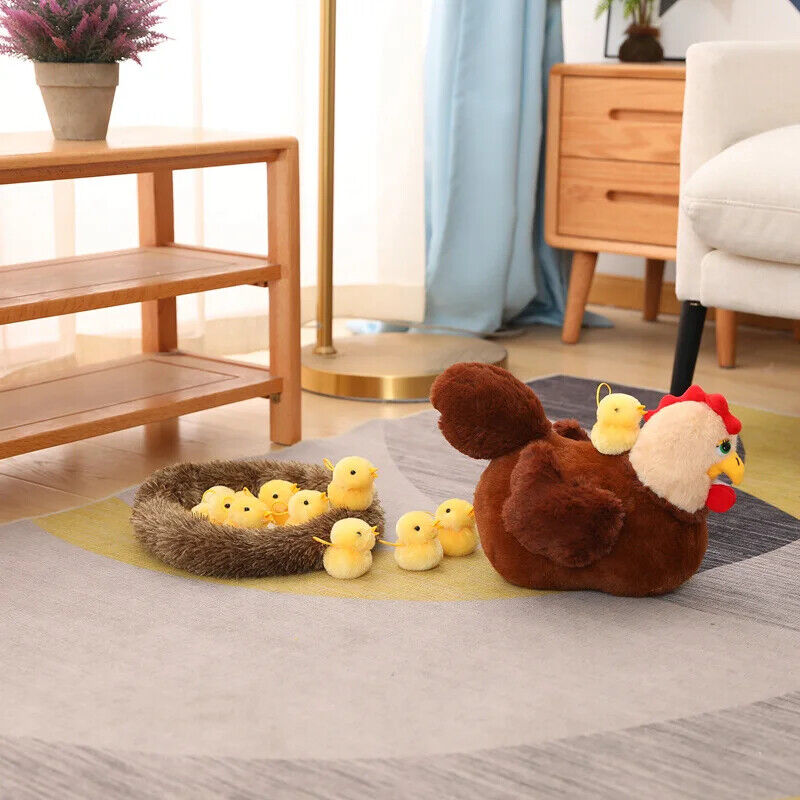 Plüsch Spielzeug Schwan/Huhn Mutter Lebensechte Tiere 