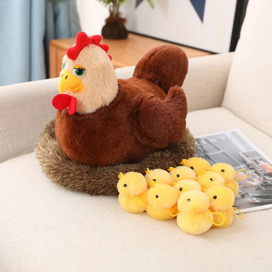 Plüsch Spielzeug Schwan/Huhn Mutter Lebensechte Tiere 
