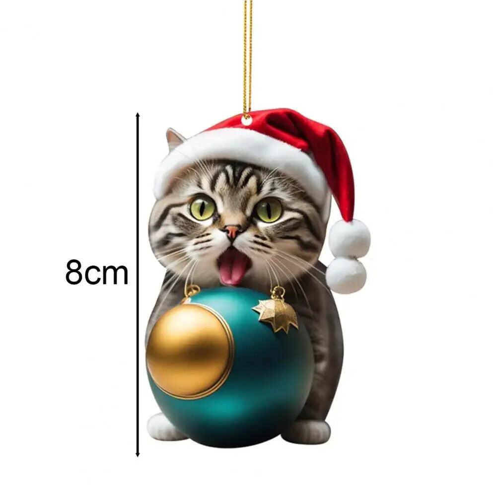 Weihnachts Katzen Anhänger Dekoration Christbaumkugeln im Katzen Design Kugeln 