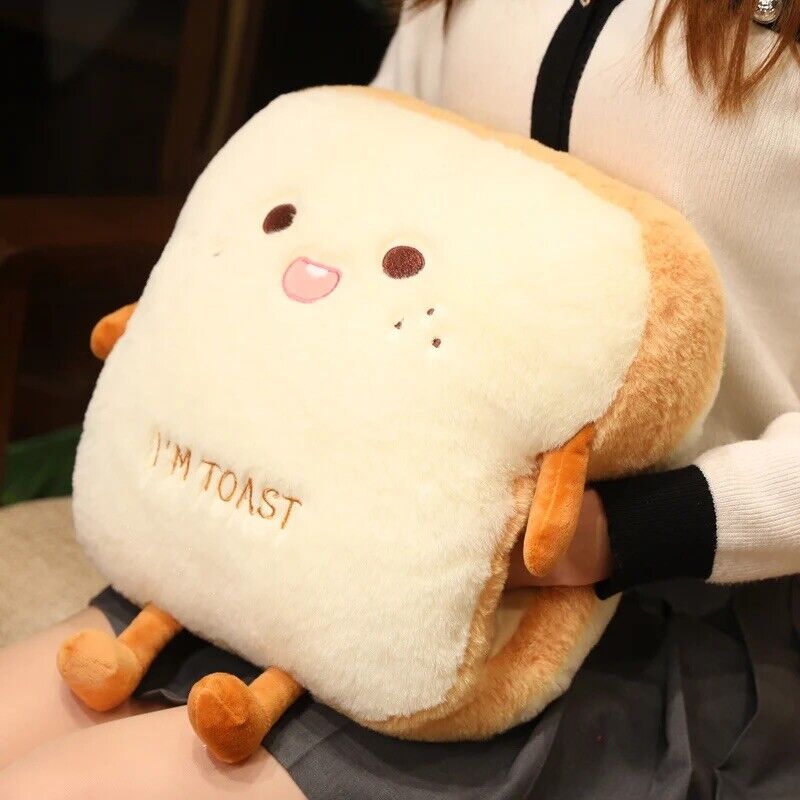 Toast Plüschtier Lachen Wütend 35cm Lustig Koch Stofftier Geschenk Gesicht