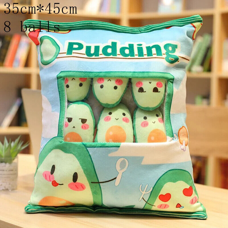 Plüsch-Snacktasche – Süße Mini-Puppen & Kissen im Frucht- und Tierdesign