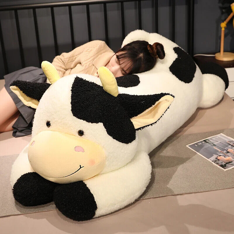 Milch Kuh Plüschtier Kuscheltier Spielzeug Stofftier 90 CM Schlaf Kissen Kinder