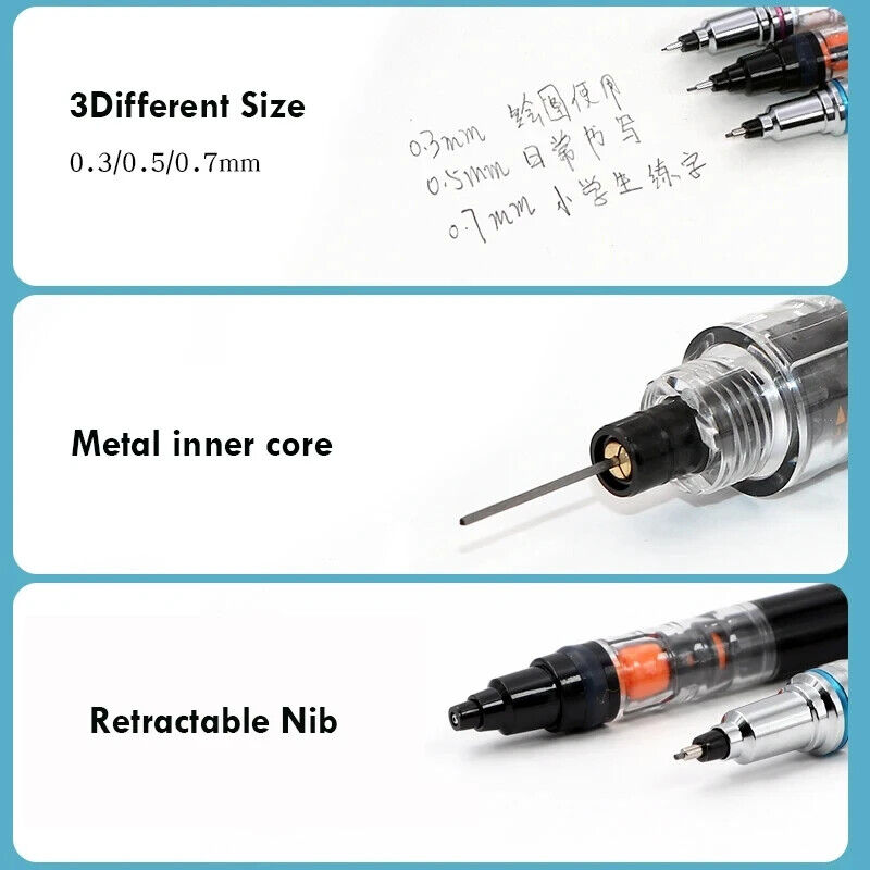HABO Druckbleistift 0,5 mm – Automatische Rotation für Zeichnung & Schreiben