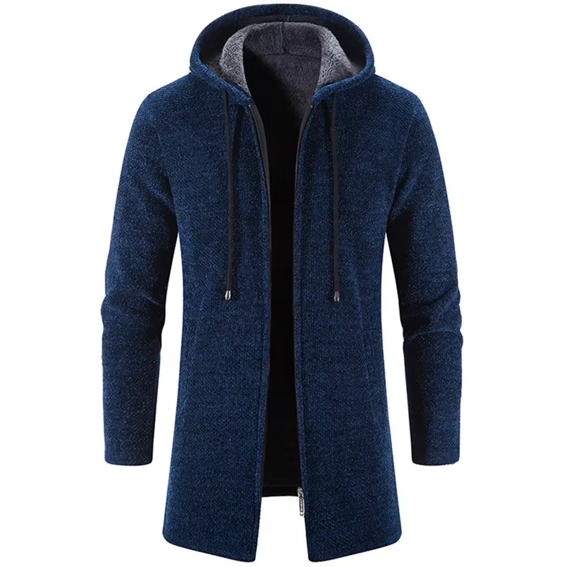 Herren Mantel Herbst Winter Warm Zipper Strickjacke Mann Pullover Reißverschluss