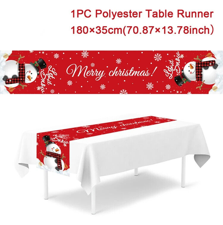 Tischdecke Weihnachten Tisch Läufer Dekoration Christmas Tischbezug Tischdeko