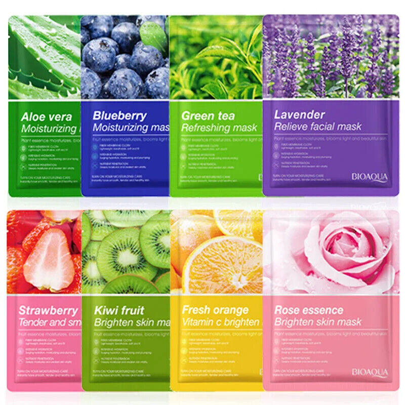 HABO 8 Stück Gesichts Masken Feuchtigkeit Koreanische Skincare Pflege Kosmetik