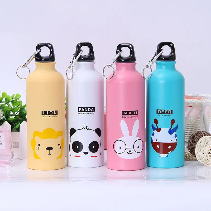 Wasserflasche aus Aluminium mit niedlichem Tier Design für Kinder 500Ml Schule