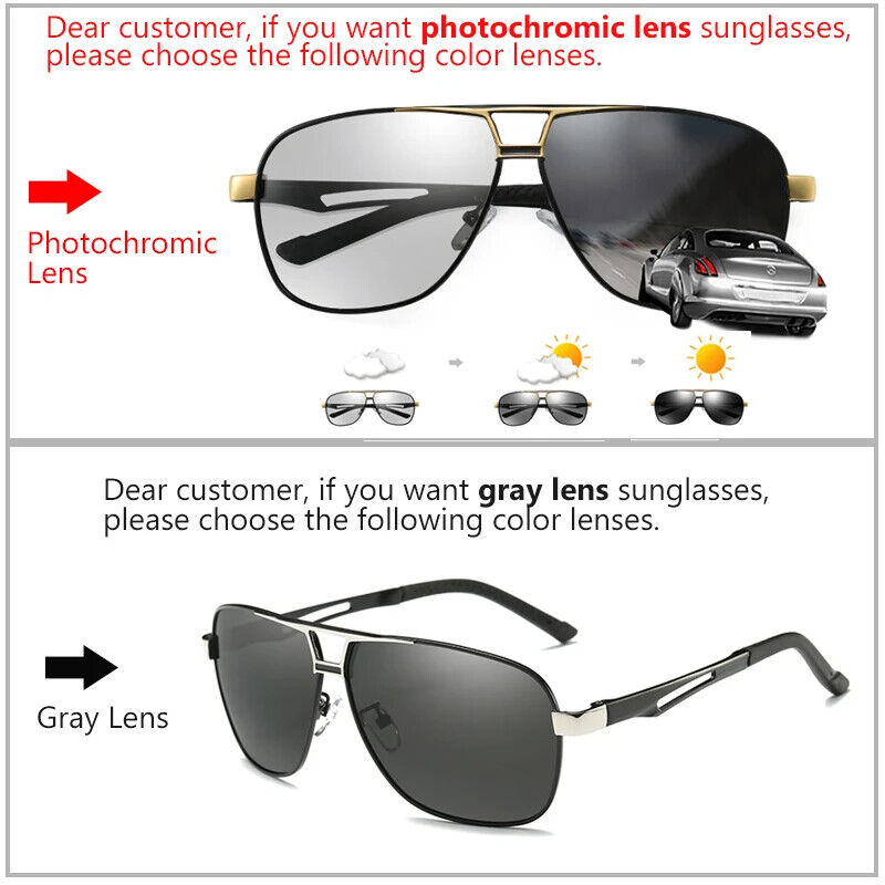 Piloten Brille Herren-Sonnenbrille Uv-Schutz Business Casual Sonnenbrille