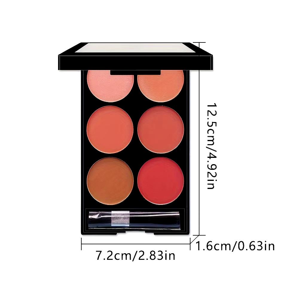 HABO 6-Farben Rouge und Konturierung Palette Matte Puder Make-up-Palette