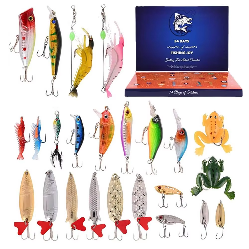 HABO Angeln Adventskalender Angelhaken Weihnachten Fisch Köder Geschenk 2024
