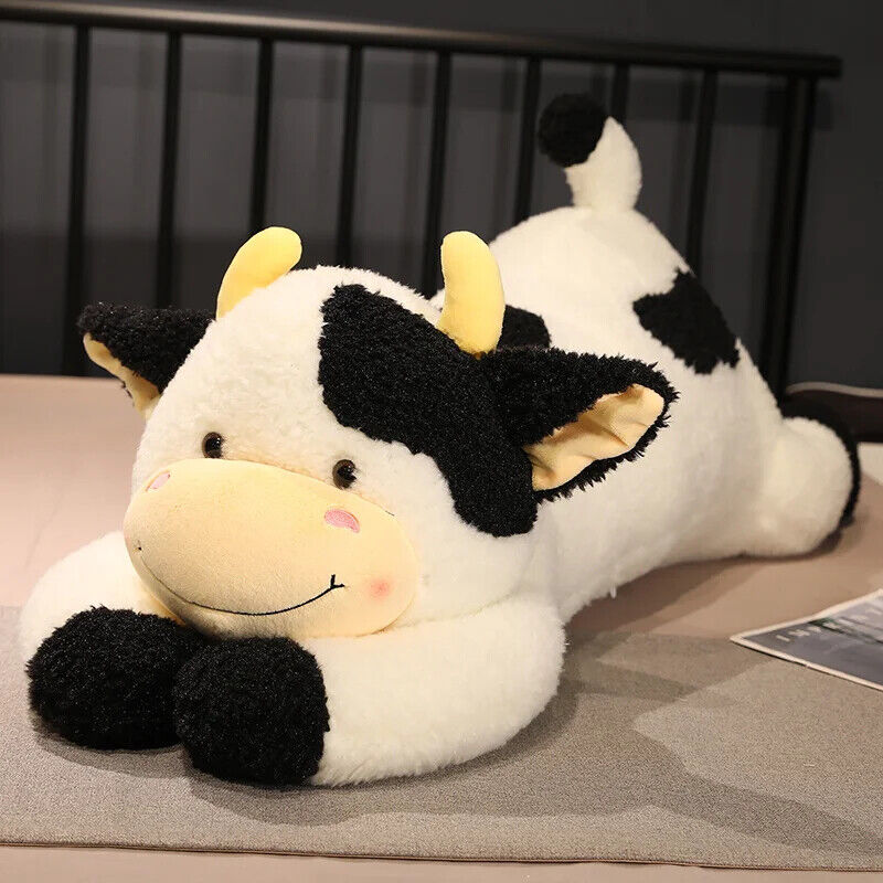 Milch Kuh Plüschtier Kuscheltier Spielzeug Stofftier 90 CM Schlaf Kissen Kinder