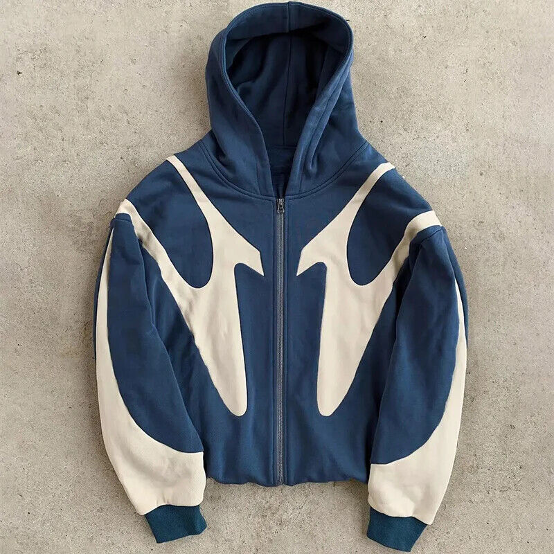 HABO American Retro Hoodie –  Harajuku Style, Paar Reißverschluss Sweatshirt