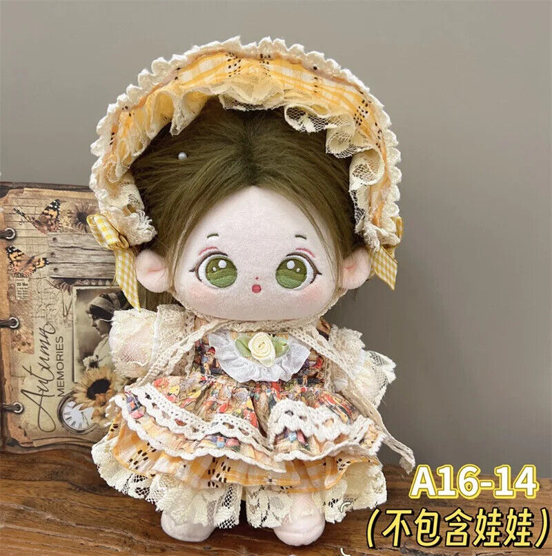 Prinzessinnenkleid für 20 cm Idol-Puppen – Zubehör für Super-Star-Plüschpuppen