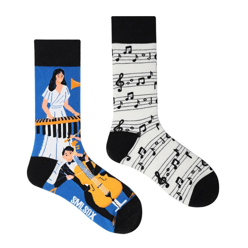 HABO 1 Paar Lustige Socken Ketchup Pommes Eis Noten Pilze Geschenk Mann Frauen