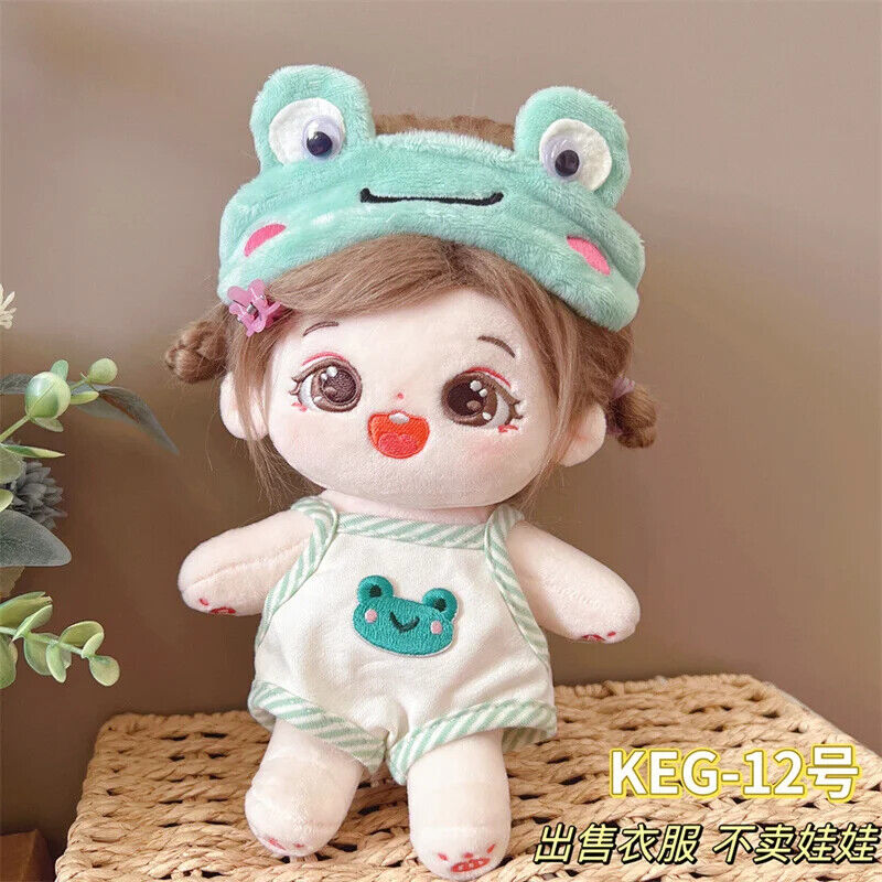 Puppenkleider für 20 cm Baumwoll-Idolpuppen – Prinzessinnenkleid und Overalls