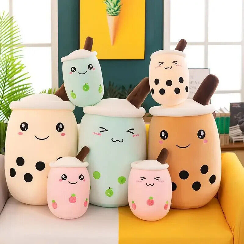 Bubble Tea Plüschtier Kuscheltier Boba Stofftier Niedlich weich Kinder Geschenk