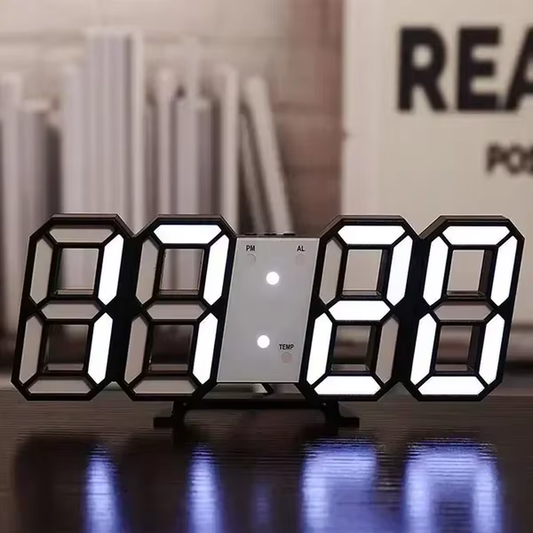 3D Digitale Wanduhr Dekoration Glow Leucht Elektronische Uhr Wohnzimmer LED Uhr