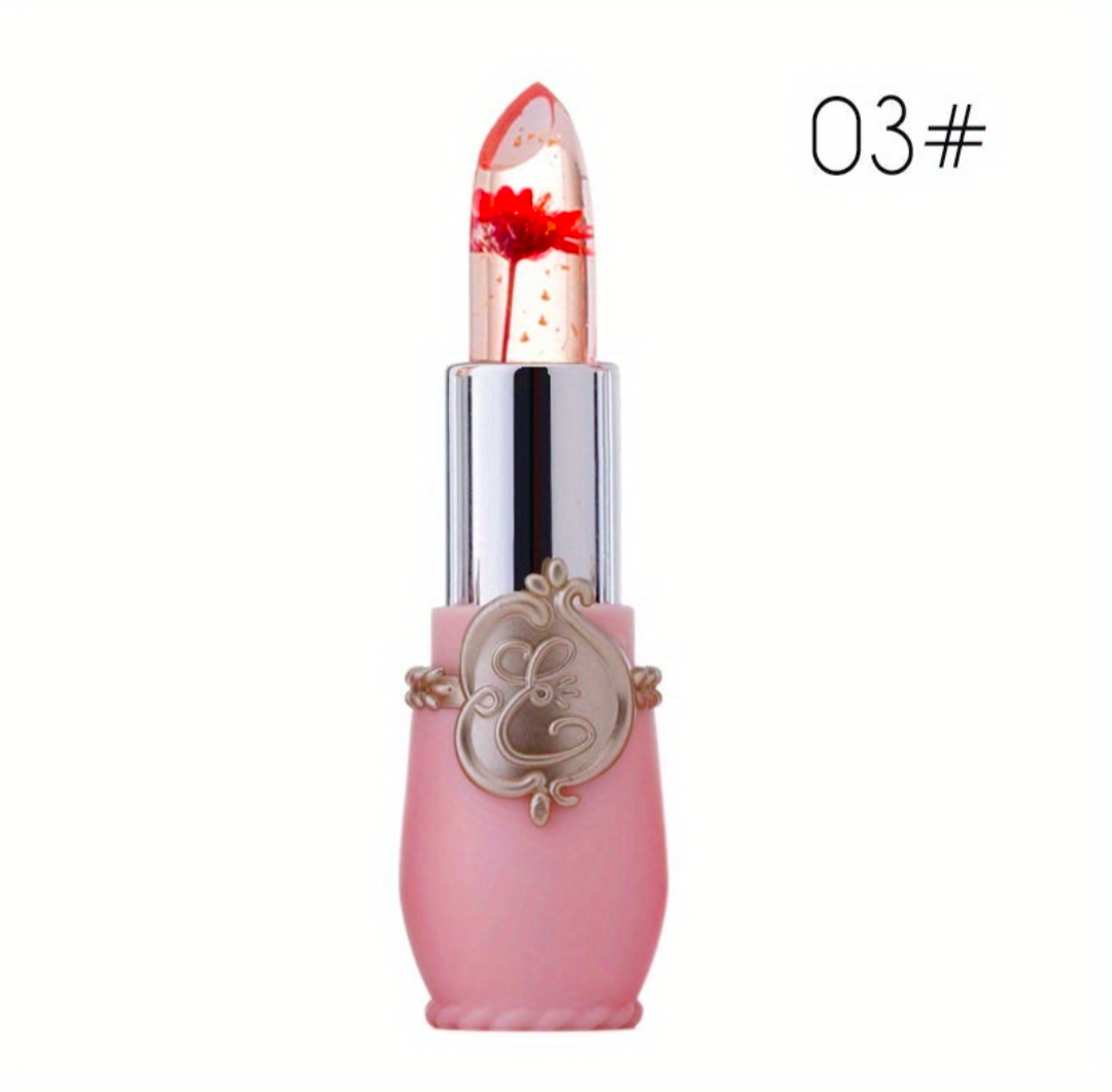 Lippenstift mit Blume mehrfarbig Feuchtigkeit Stift Mädchen