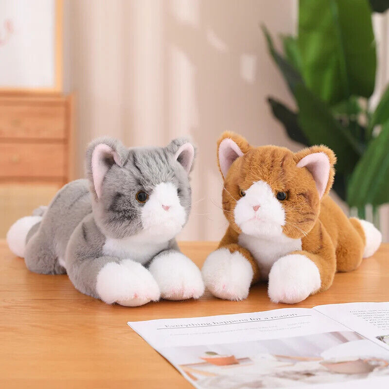 Realistische Plüsch Katze Kissen – Niedliches Haustier für Dekoration und Spiel