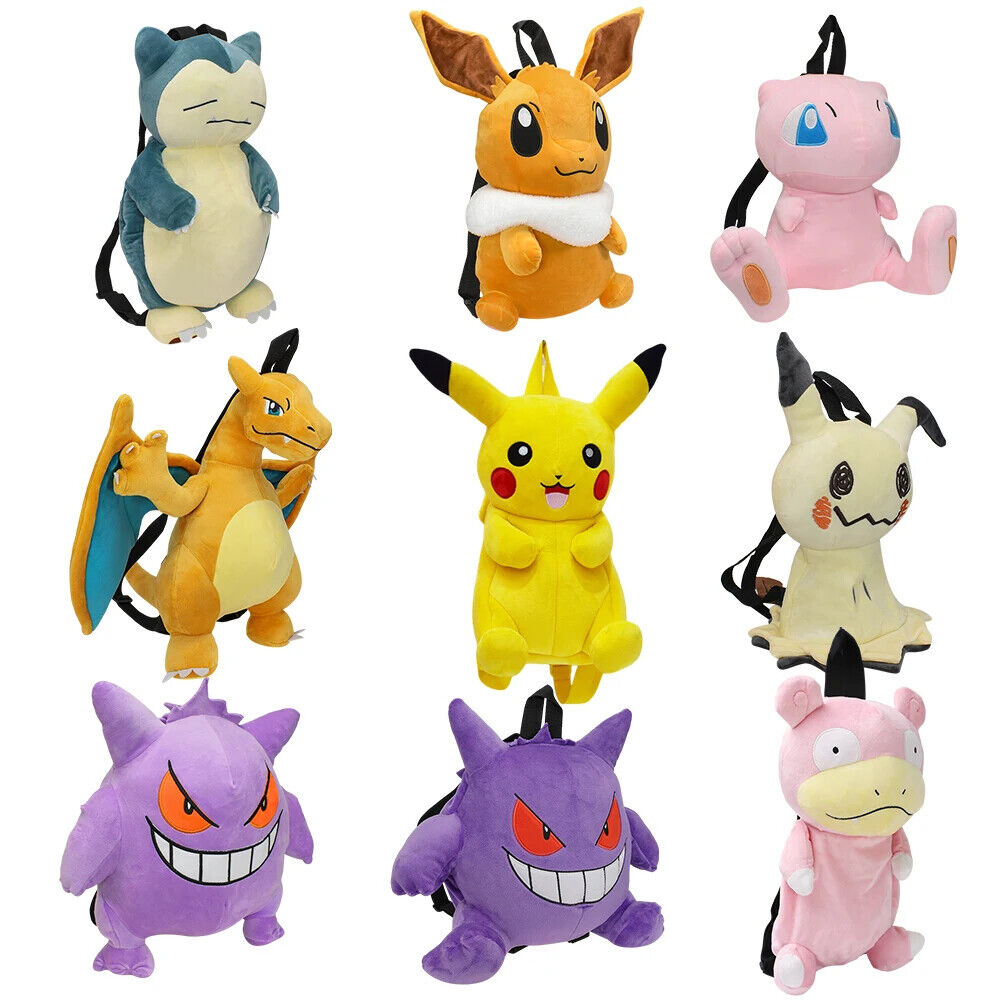 Pokemon Pikachu Snorlax ... Plüschrucksack weicher niedlicher Rucksack Pokemon