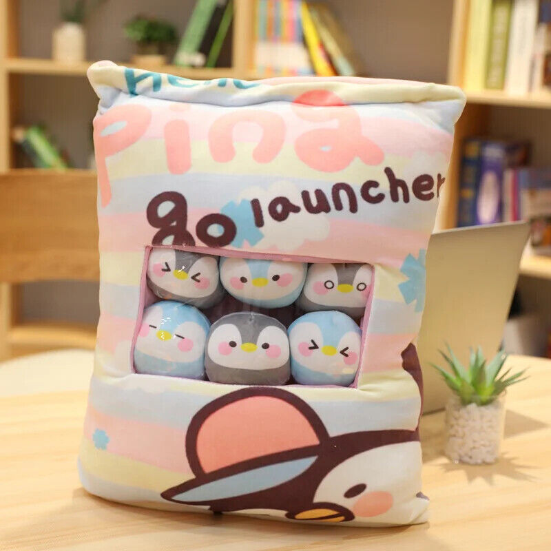 Plüsch-Snacktasche – Süße Mini-Puppen & Kissen im Frucht- und Tierdesign