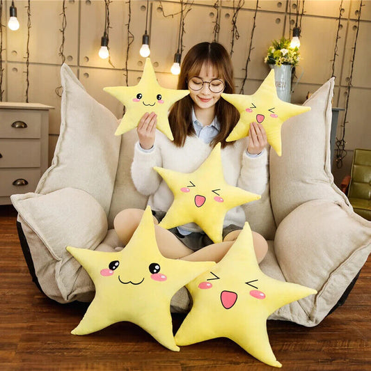 Kawaii Sky Serie – Weiches Stern-Kissen im Pentagramm-Design