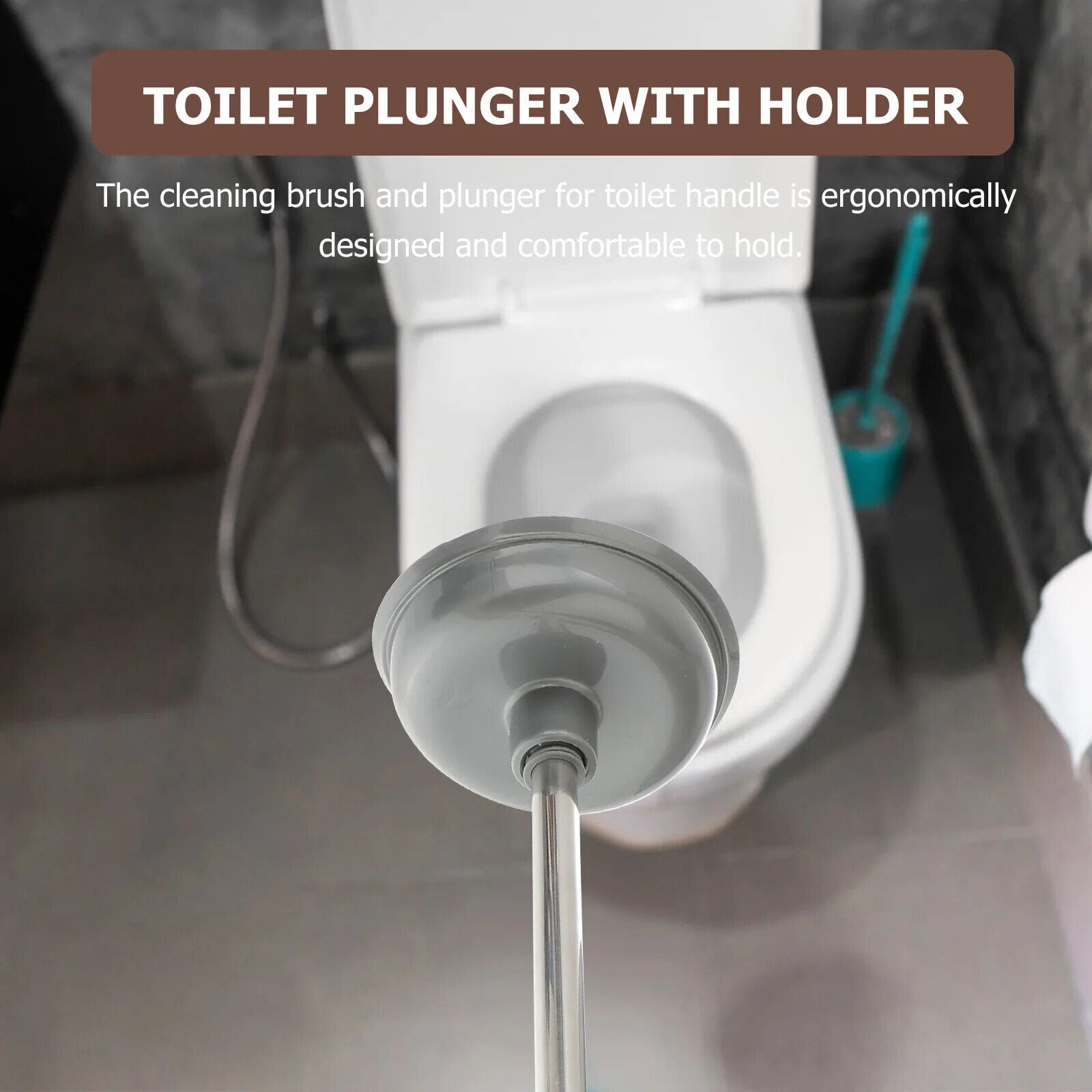 Toilettenpömpel Sauger Toilettenbürste Halterung Badezimmer Reinigungszubehör