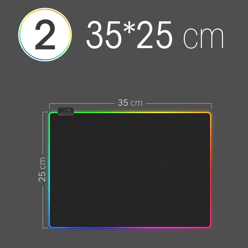 RGB Gaming Mauspad Matte LED Leuchtstreifen Schreibtischunterlage Wasserdicht