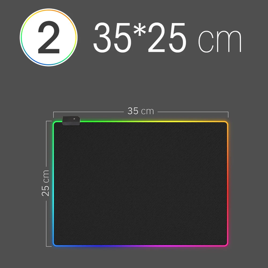RGB Gaming Mauspad Matte LED Leuchtstreifen Schreibtischunterlage Wasserdicht