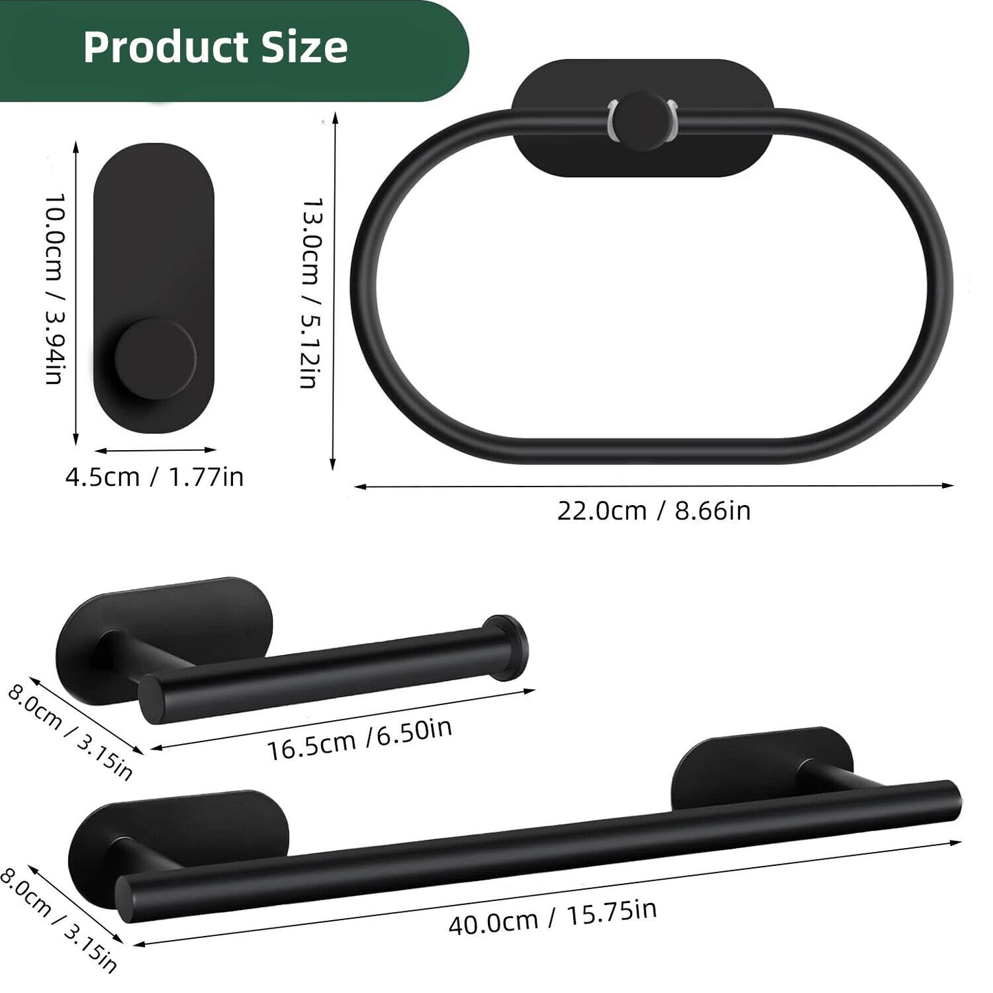 HABO Badezimmer-Hardware-Set aus Edelstahl 304 Gebürstetes Nickel Handtuchhalter
