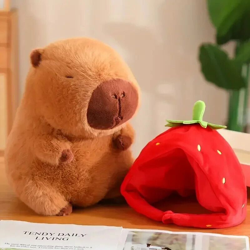 HABO 23cm Capybara Plüschtier Kuscheltier Braun Rucksack Süß Geschenk Mädchen