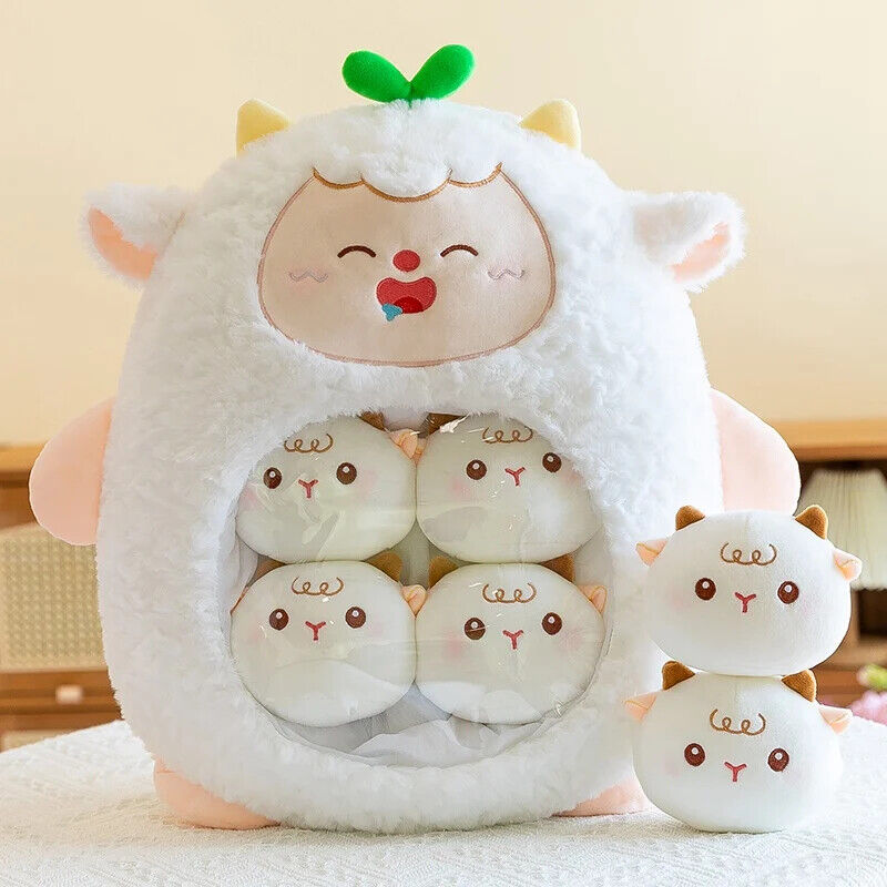 Plüsch-Snacktasche – Süße Mini-Puppen & Kissen im Frucht- und Tierdesign