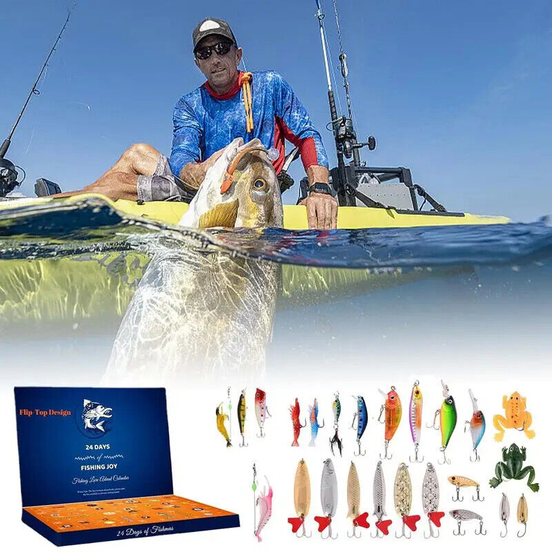 HABO Angeln Adventskalender Angelhaken Weihnachten Fisch Köder Geschenk 2024