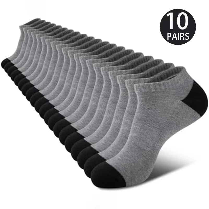 HABO 10 Paar Hochwertige Sport-Fitness-Laufsocken Atmungsaktive Kurze Socken