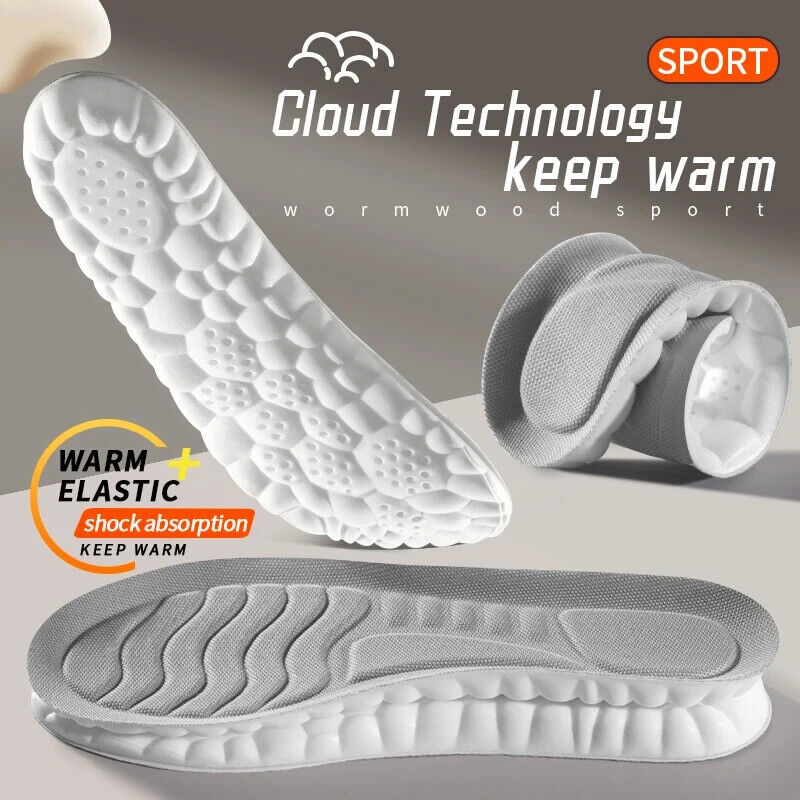 HABO 4D Cloud Technology Sport-Einlegesohlen – Weiche, stoßdämpfende PU-Sohlen