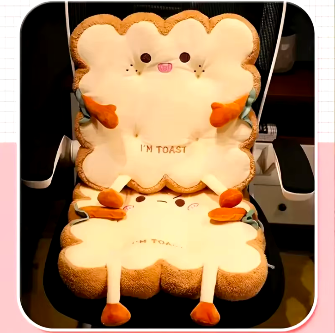 Sitzkissen Keks Toast Plüschtier Esstisch Kinder Kuscheltier Essen Süß