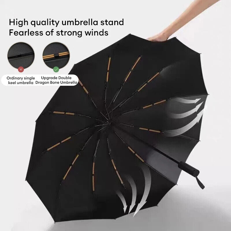 HABO Automatischer Regenschirm – Wetterfest & Robustes Design Herbst Frühling